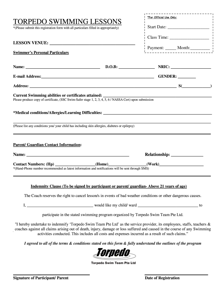swim-lessons-registration-form-template