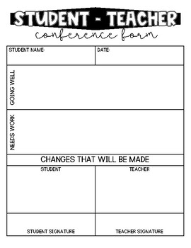 teacher-student-conference-form-template