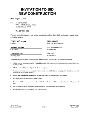 tenant-improvement-bid-form-template