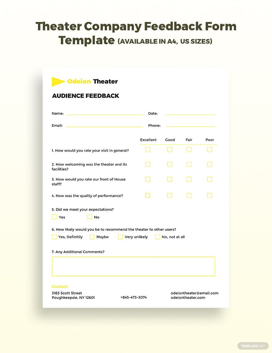 theatre-audience-feedback-form-template