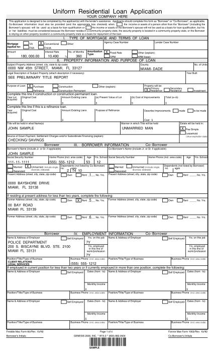 uniform-residential-loan-application-form-template