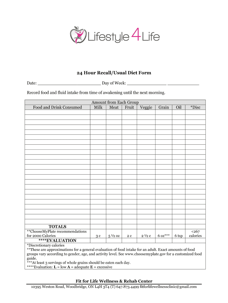 24-hour-dietary-recall-form-template