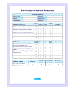 3-month-review-form-template