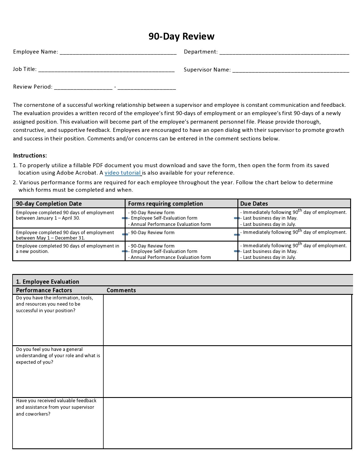 90-day-evaluation-form-template