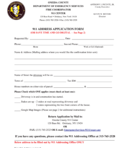 911-address-application-form-template
