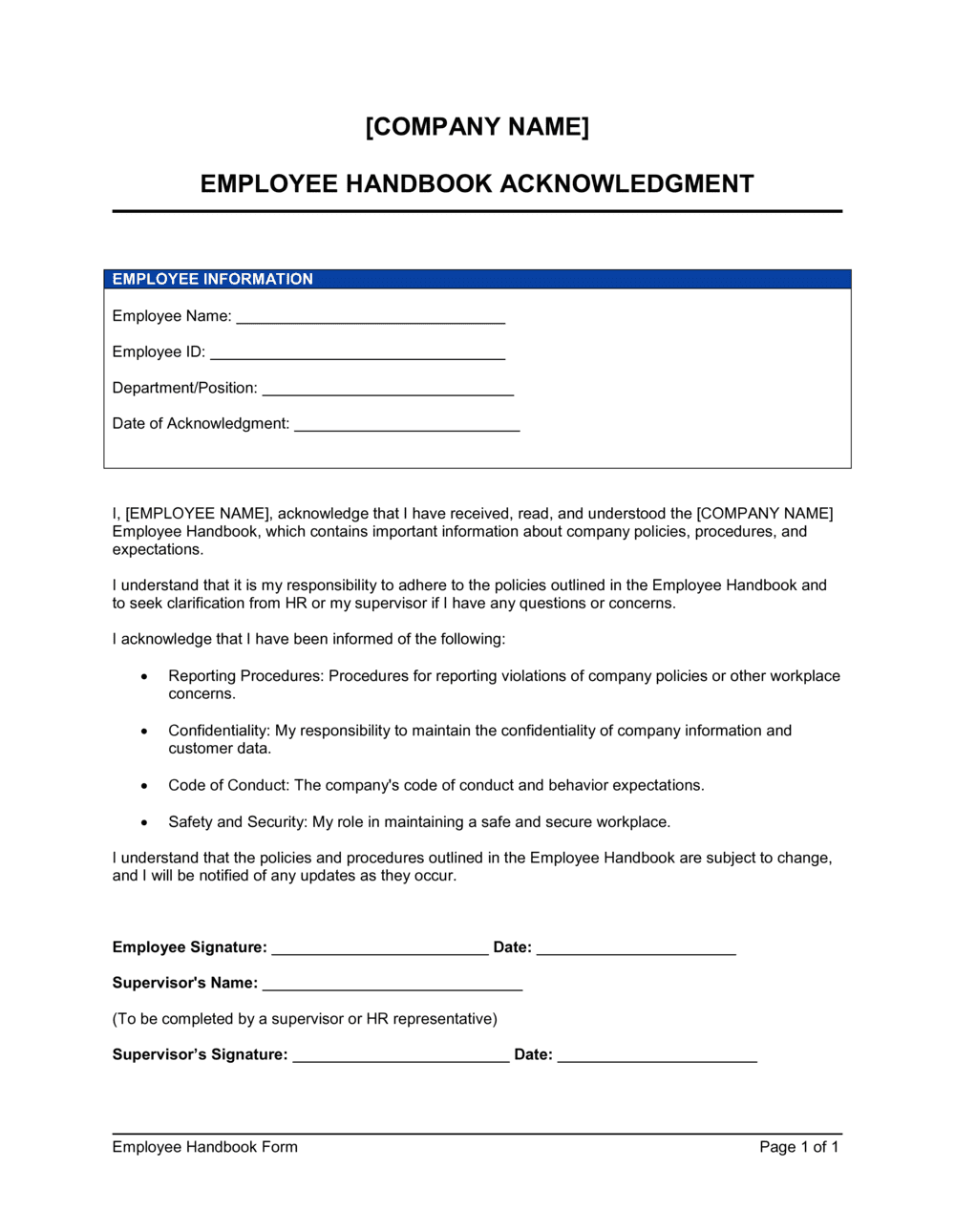 acknowledgement-of-receipt-of-handbook-form-template