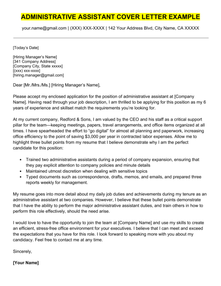 Administrative Assistant Job Application Form Template