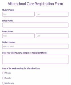 after-school-care-registration-form-template