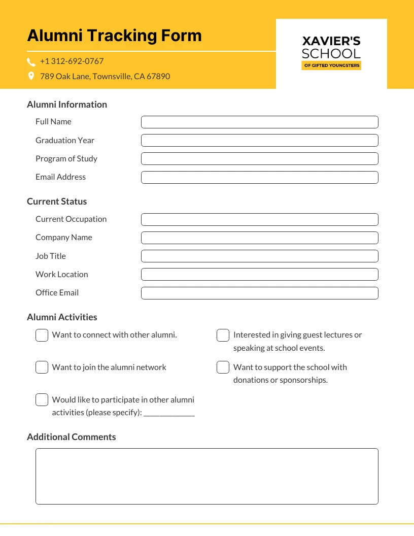 alumni-contact-directory-form-template