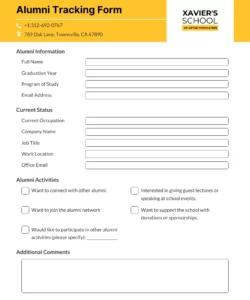 alumni-contact-information-form-template