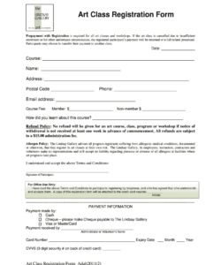 art-class-registration-form-template