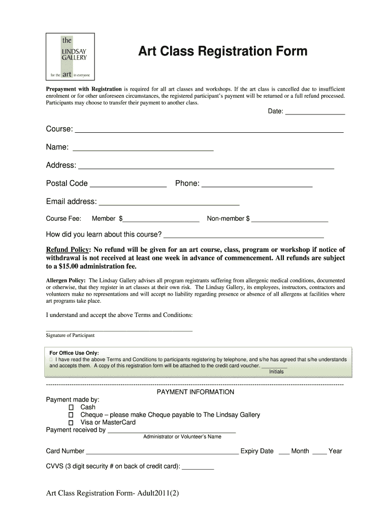 art-class-registration-form-template