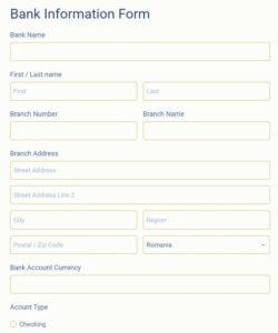 bank-account-details-form-template