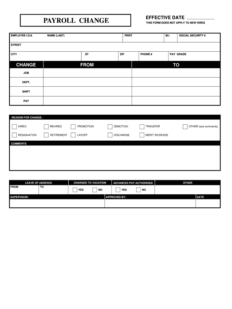 basic-payroll-change-form-template