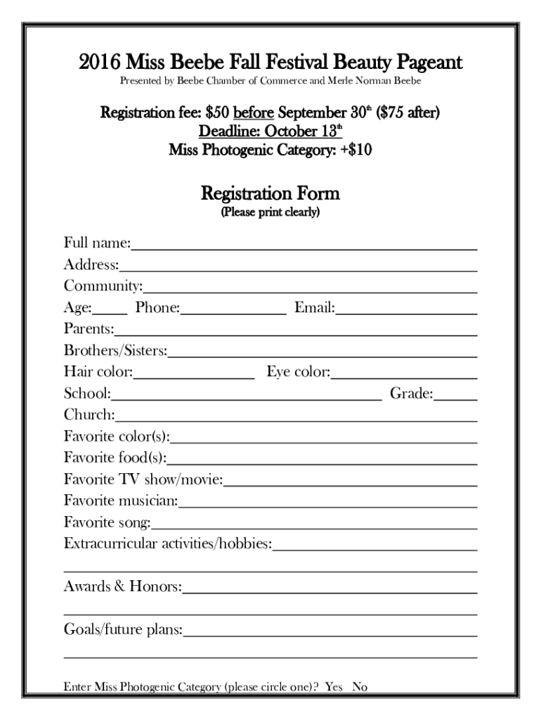 beauty-pageant-registration-form-template
