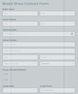 bridal-show-contact-form-template