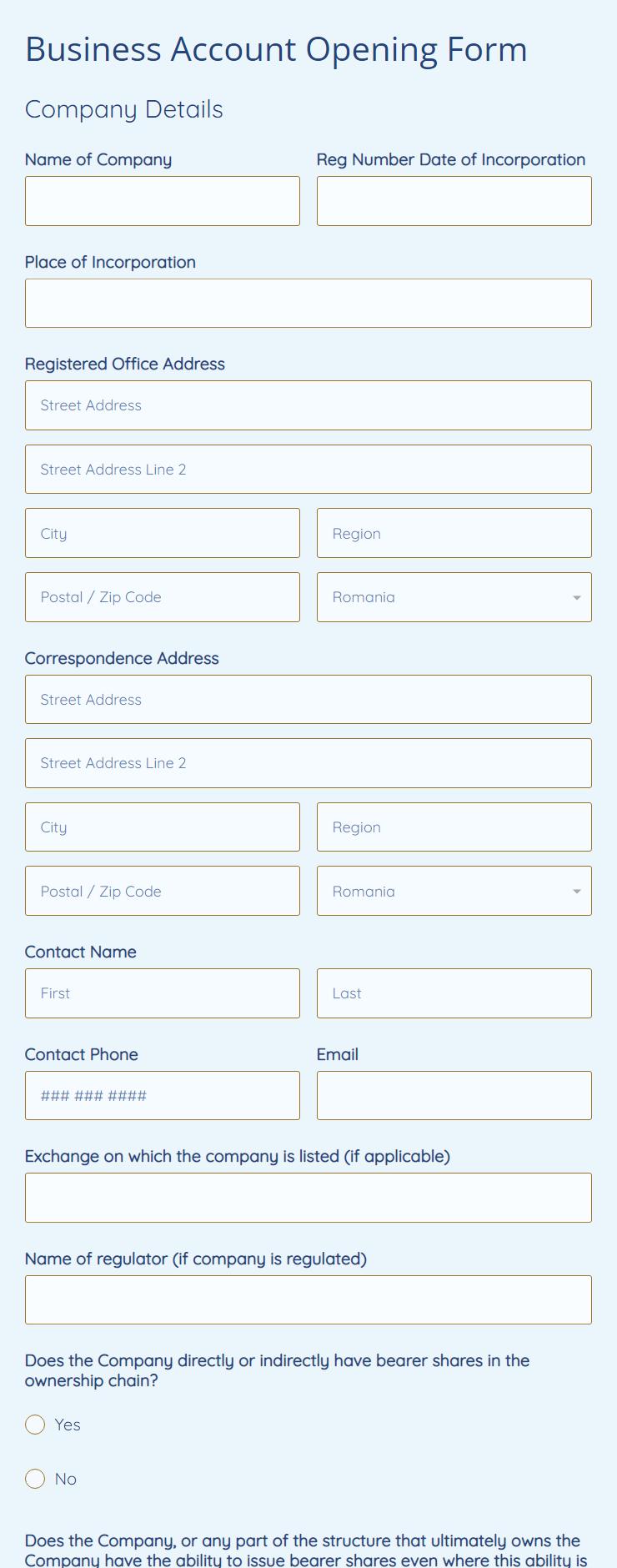 business-account-application-form-template