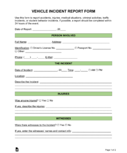 car-accident-claim-form-template