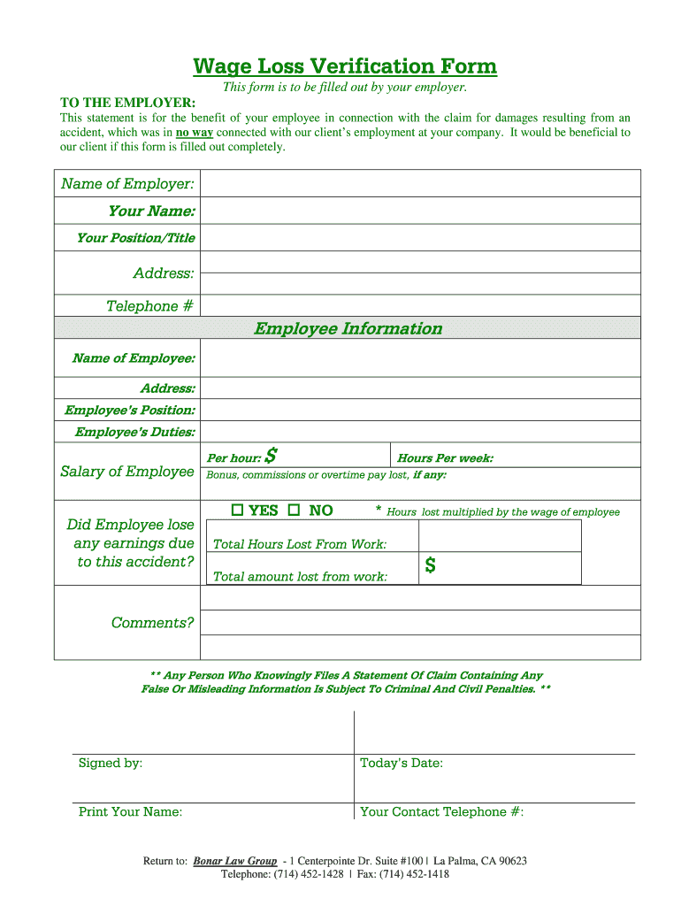 car-accident-lost-wages-form-template