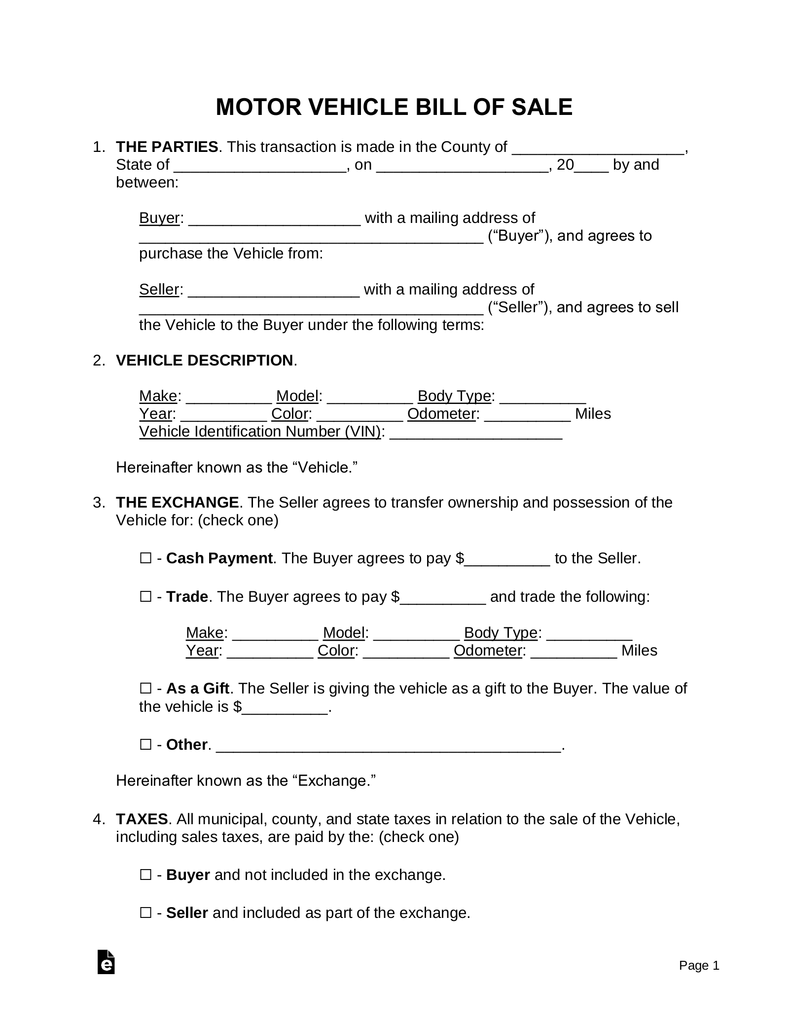 car-bill-of-sale-form-template