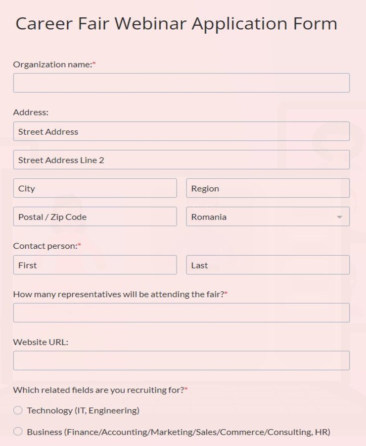career-fair-registration-form-template