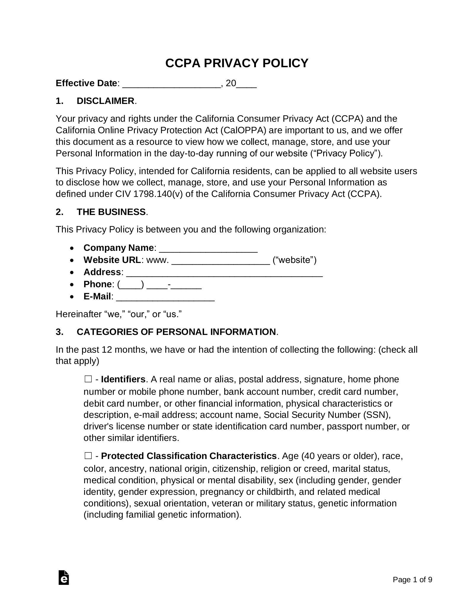 ccpa-opt-out-form-template