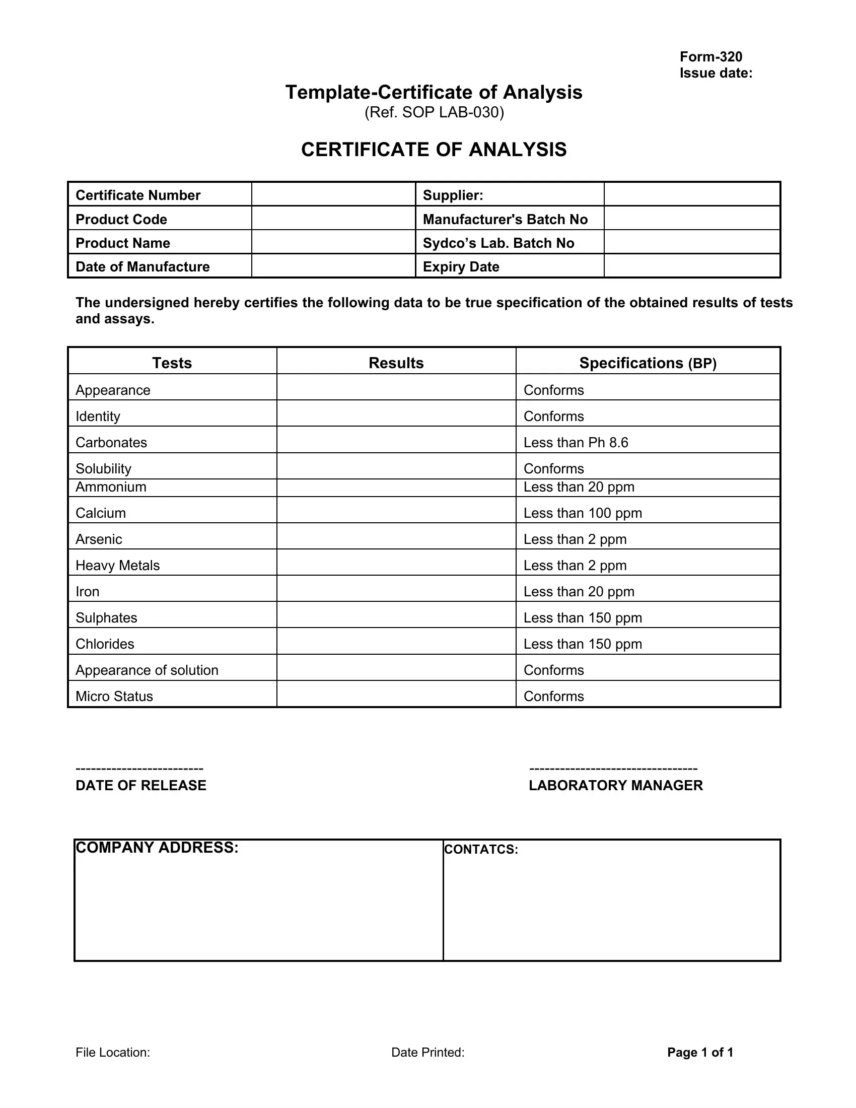 certificate-of-analysis-form-template