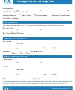 change-of-information-form-template