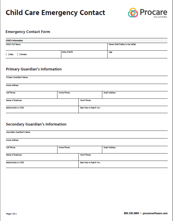 child-care-emergency-contact-form-template
