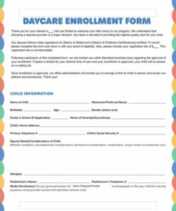 child-care-enrollment-form-template
