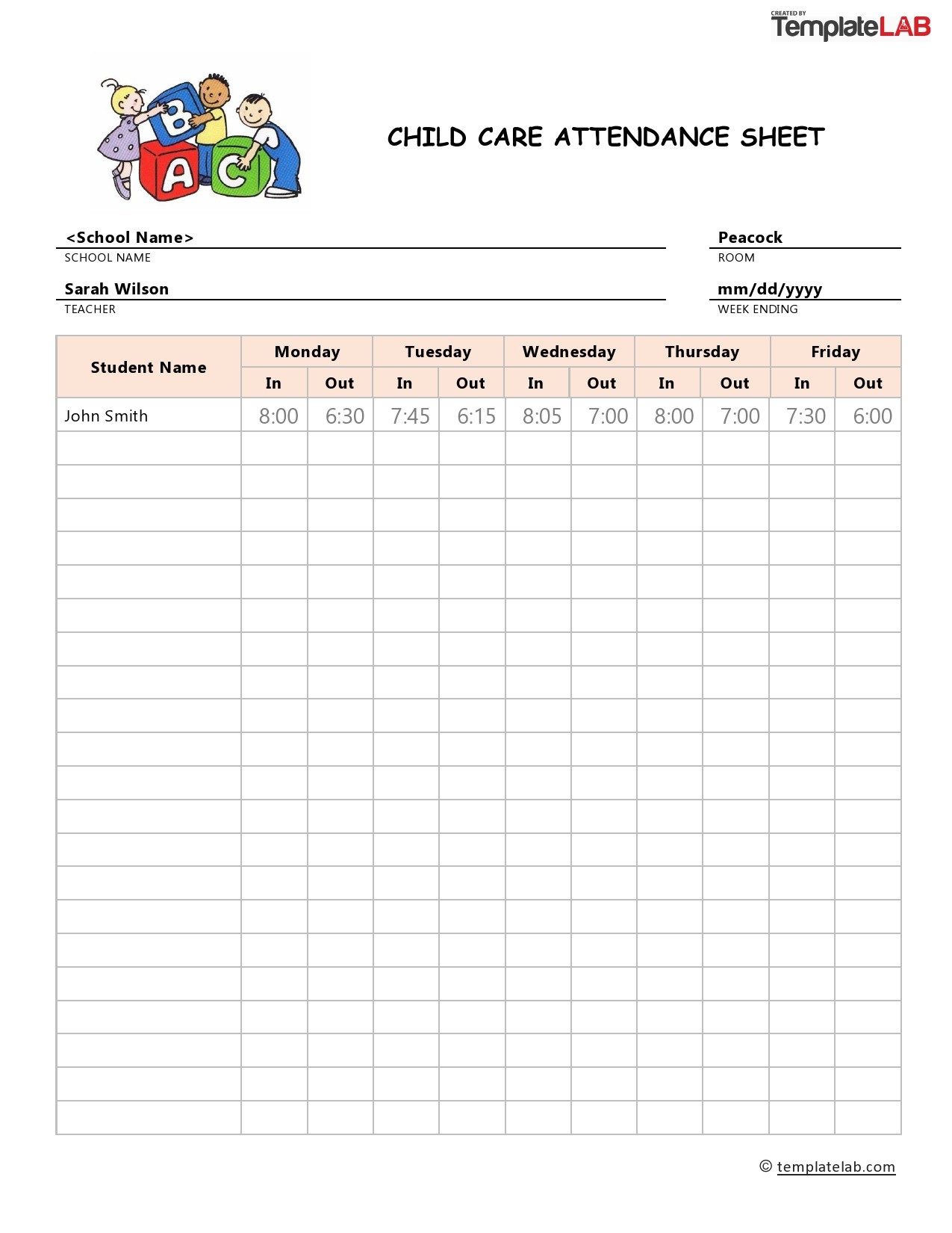 child-out-sick-attendance-form-template
