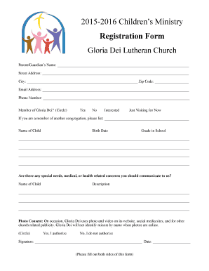 children-ministry-registration-form-template