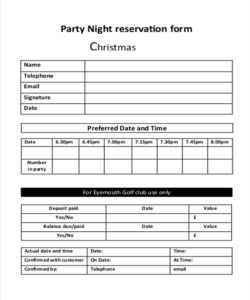 christmas-party-booking-form-template