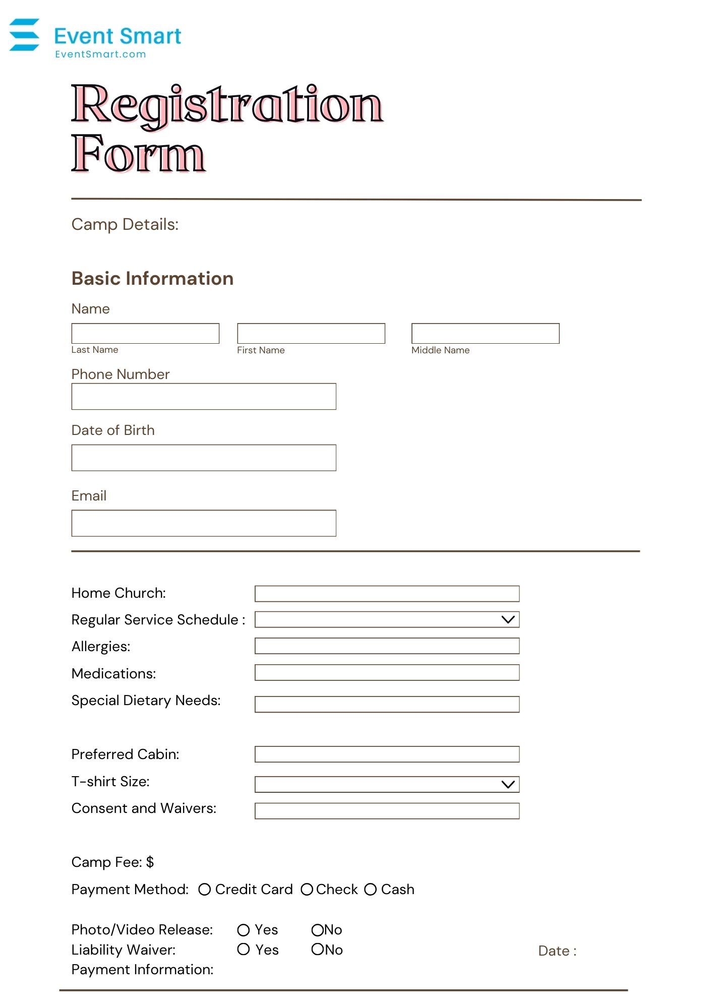 church-conference-registration-form-template
