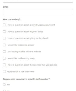 church-contact-information-form-template