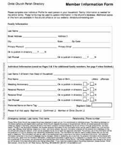 church-directory-update-form-template