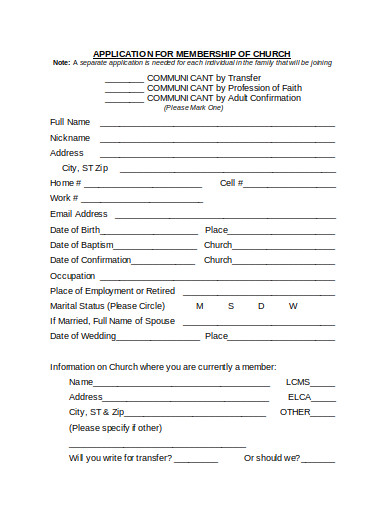 church-membership-application-form-template