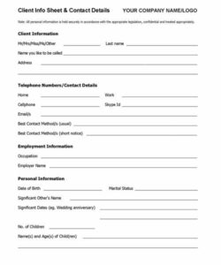 client-contact-information-form-template