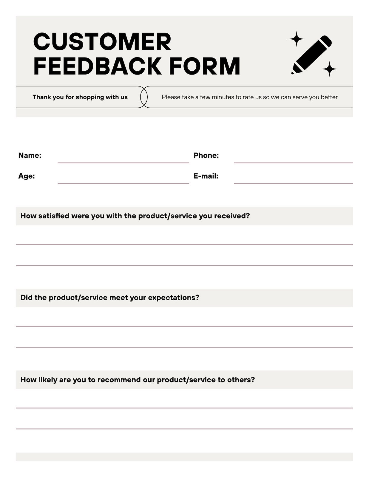 client-feedback-evaluation-form-template