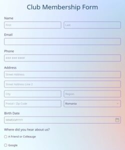 club-membership-registration-form-template