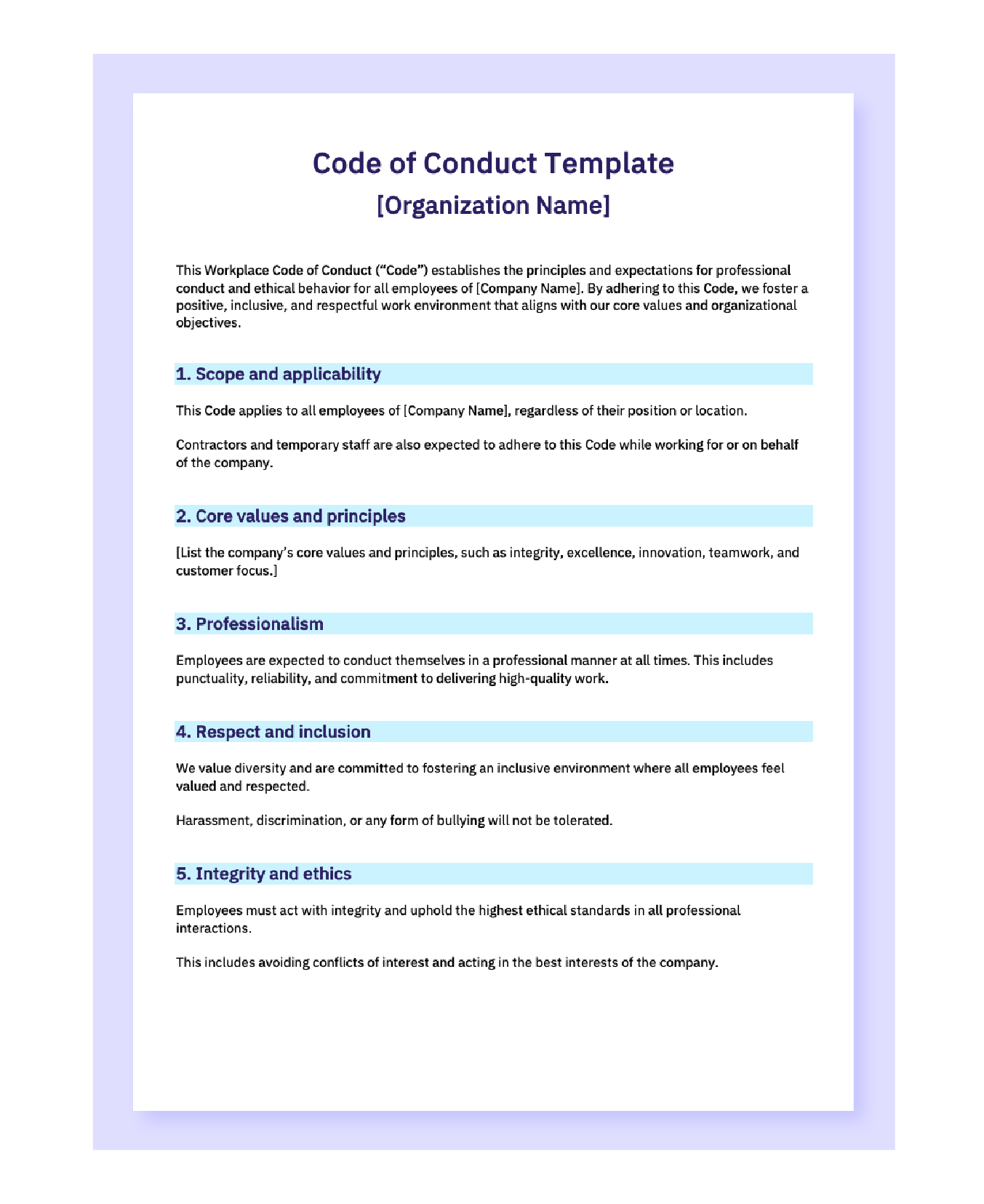 code-of-conduct-form-template