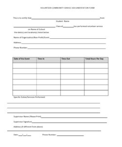 community-service-hours-form-template