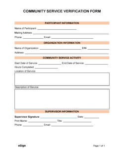community-service-verification-form-template