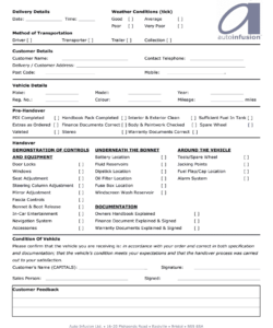 company-car-handover-form-template