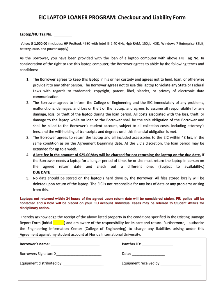 company-use-laptop-form-template