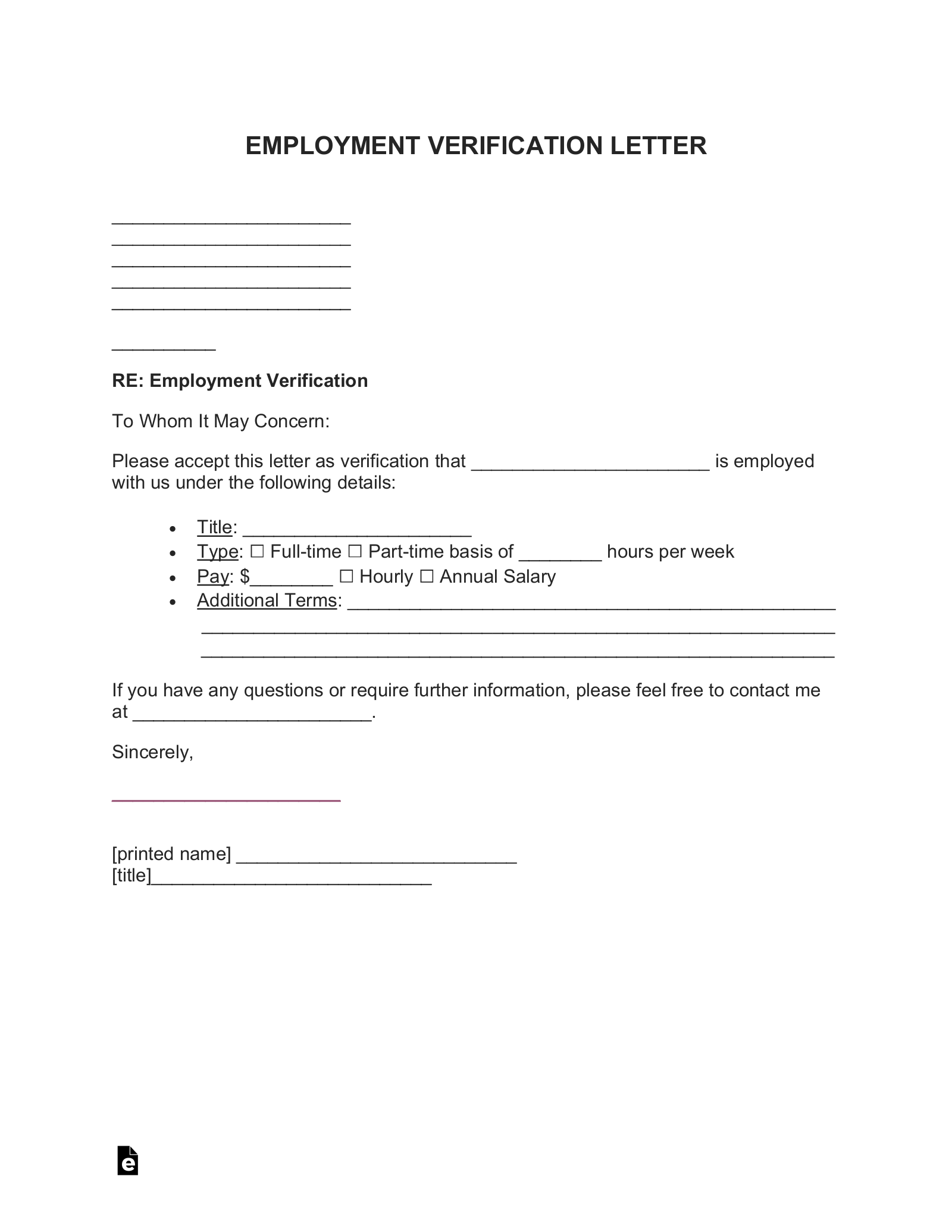 confirmation-of-employment-form-template