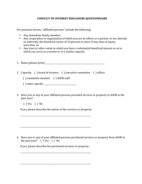 conflict-of-interest-disclosure-form-template