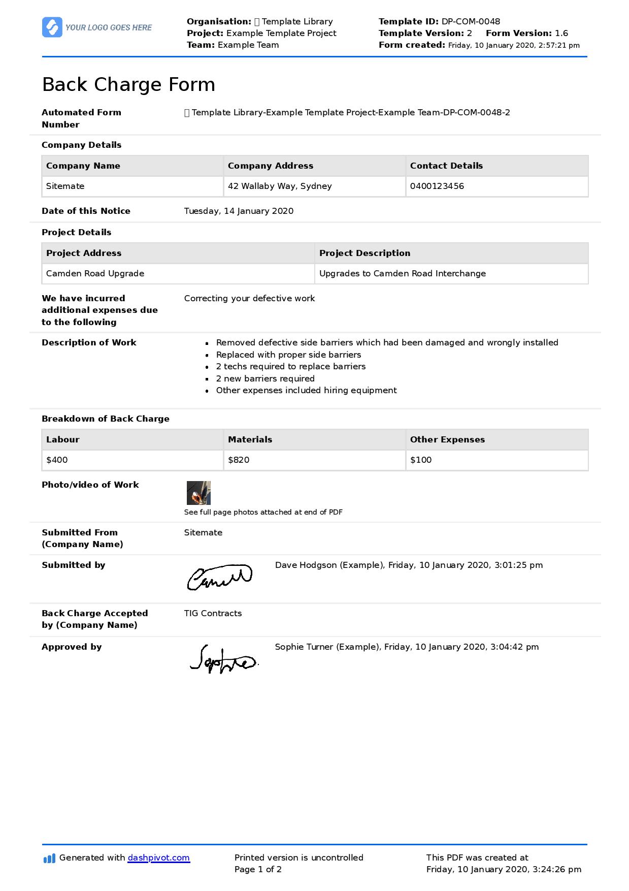 construction-back-charge-form-template