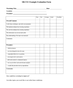 continuing-education-evaluation-form-template
