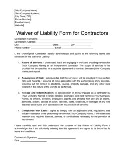 contractor-damage-liability-form-template